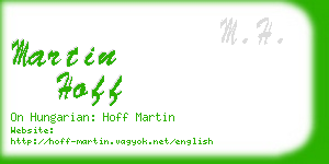 martin hoff business card